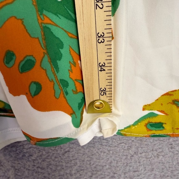 Women’s tropical print pullover dress elastic waist button front detail XL - Picture 10 of 11